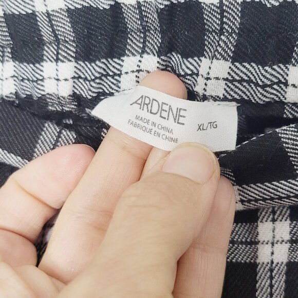 Ardene 2Pc Set Black White & Beige Two Pleated Plaid Mini Skirts Size XL - Picture 6 of 16